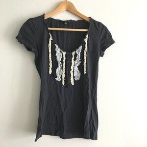 5/$15 Banana‎ Republic 100% Cotton Short Sleev Blac